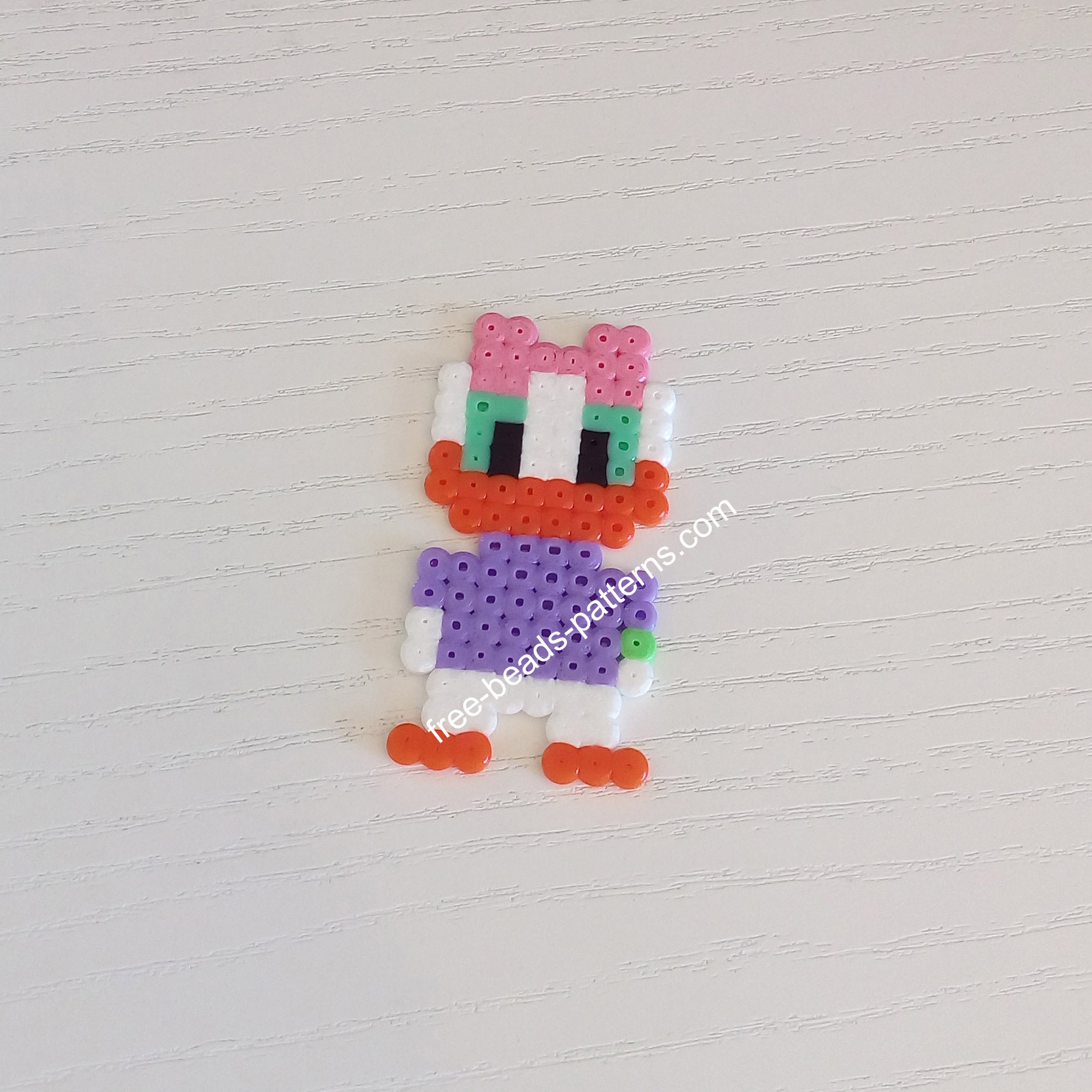 Disney Daisy Duck Hama Beads Perler Artkal work photo