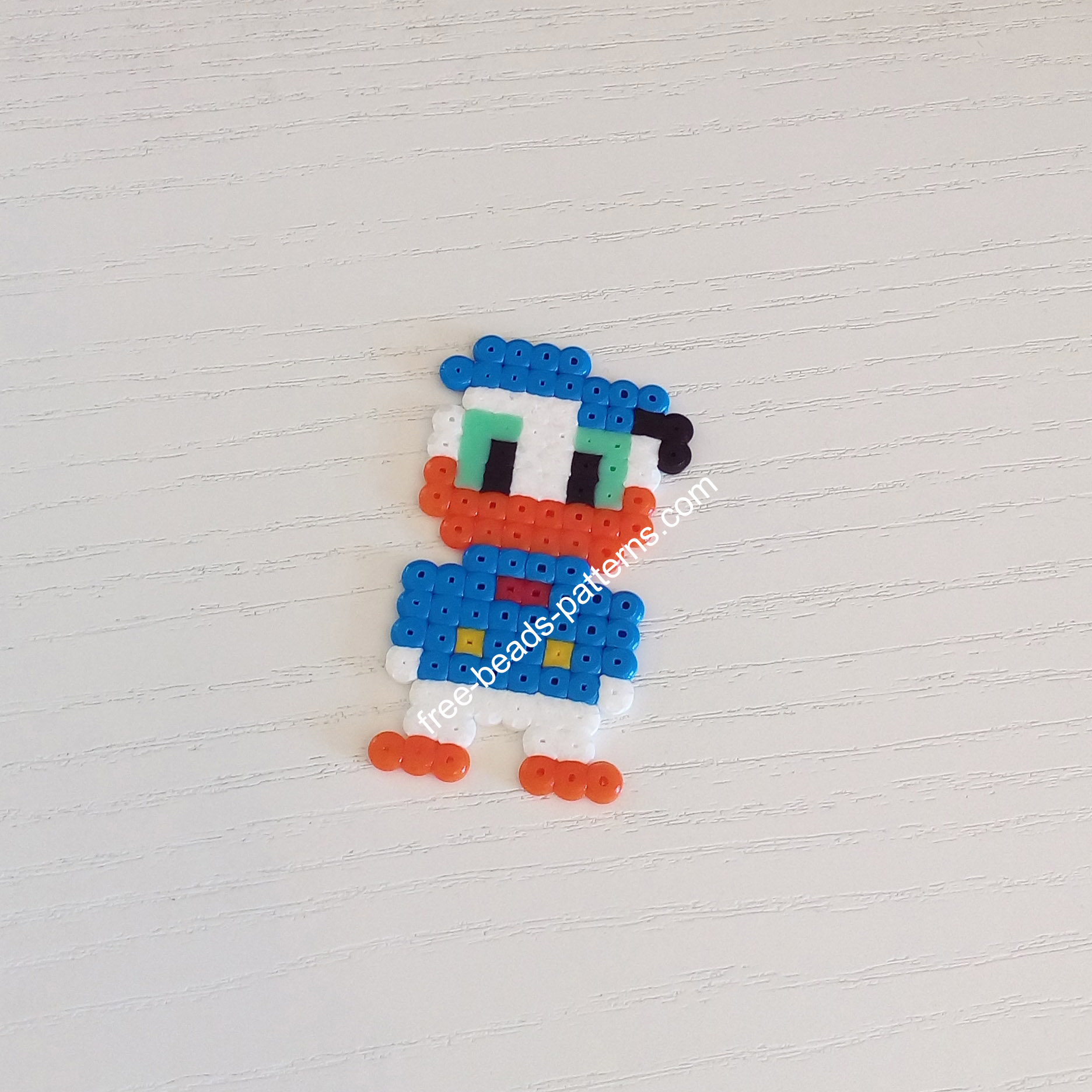 Disney Donald Duck Hama Beads Perler Artkal work photo