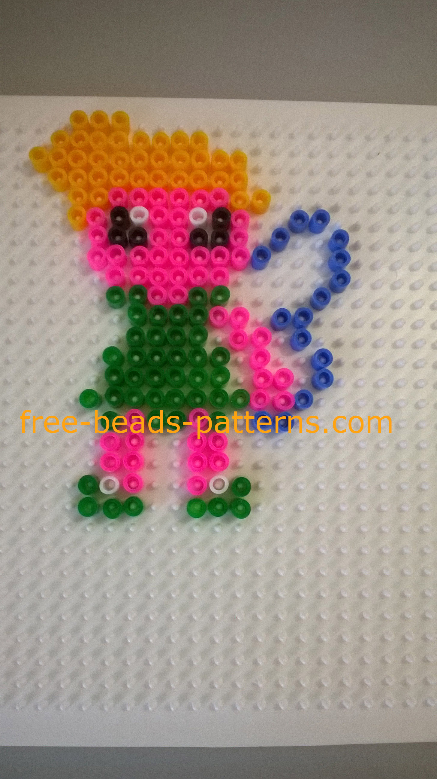 Disney Fairy Tinker Bell Ikea Pyssla perler beads work photos (3)