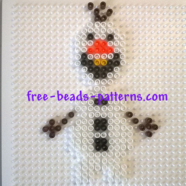 Disney Frozen Olaf Pyssla perler beads work photos author Bill (3)