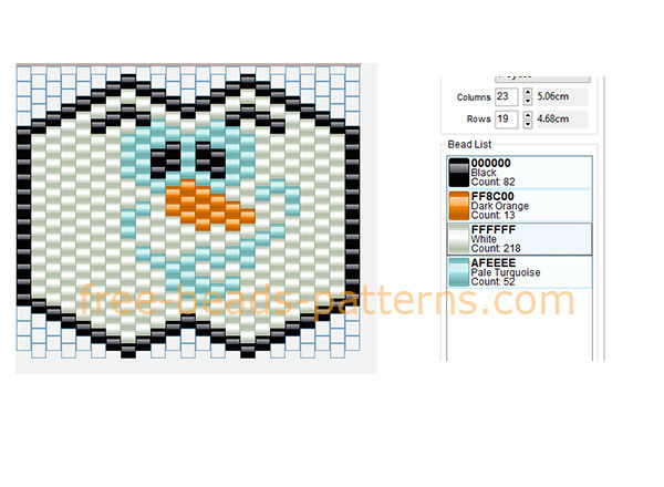 Disney Frozen snowman Olaf free perler beads Hama Beads mask