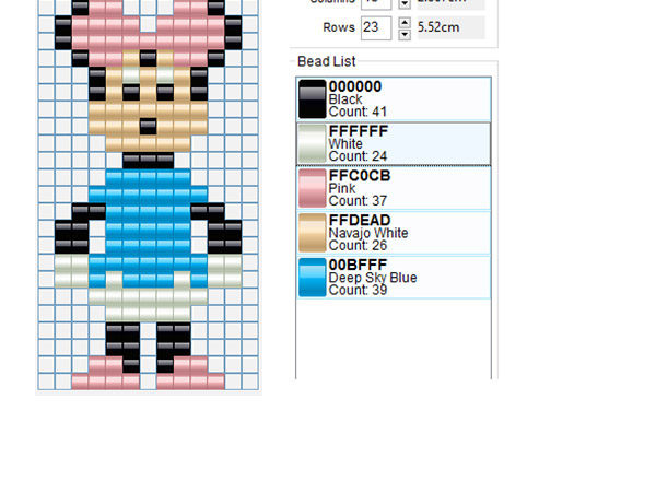 Disney Minnie Mickey Mouse character perler beads free pattern pony beads fuse beads