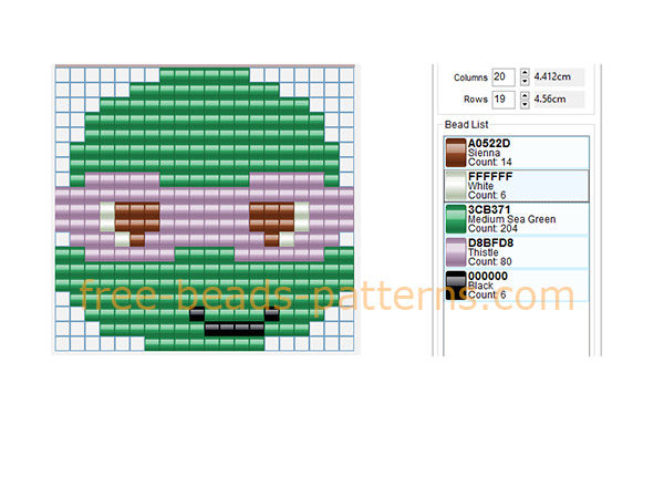 Donatello violet Teenage Mutant Ninja Turtles free Hama Beads Pyssla perler beads pattern