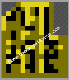 Doom yellow keycard free perler beads hama beads pattern