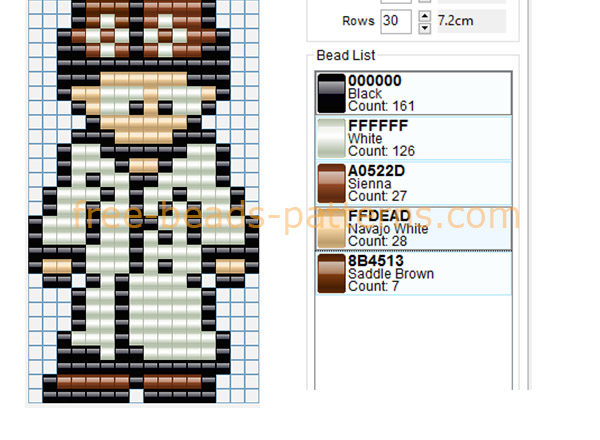 Dr_ Neil To The Moon videogame character free perler beads sprite beads pattern download