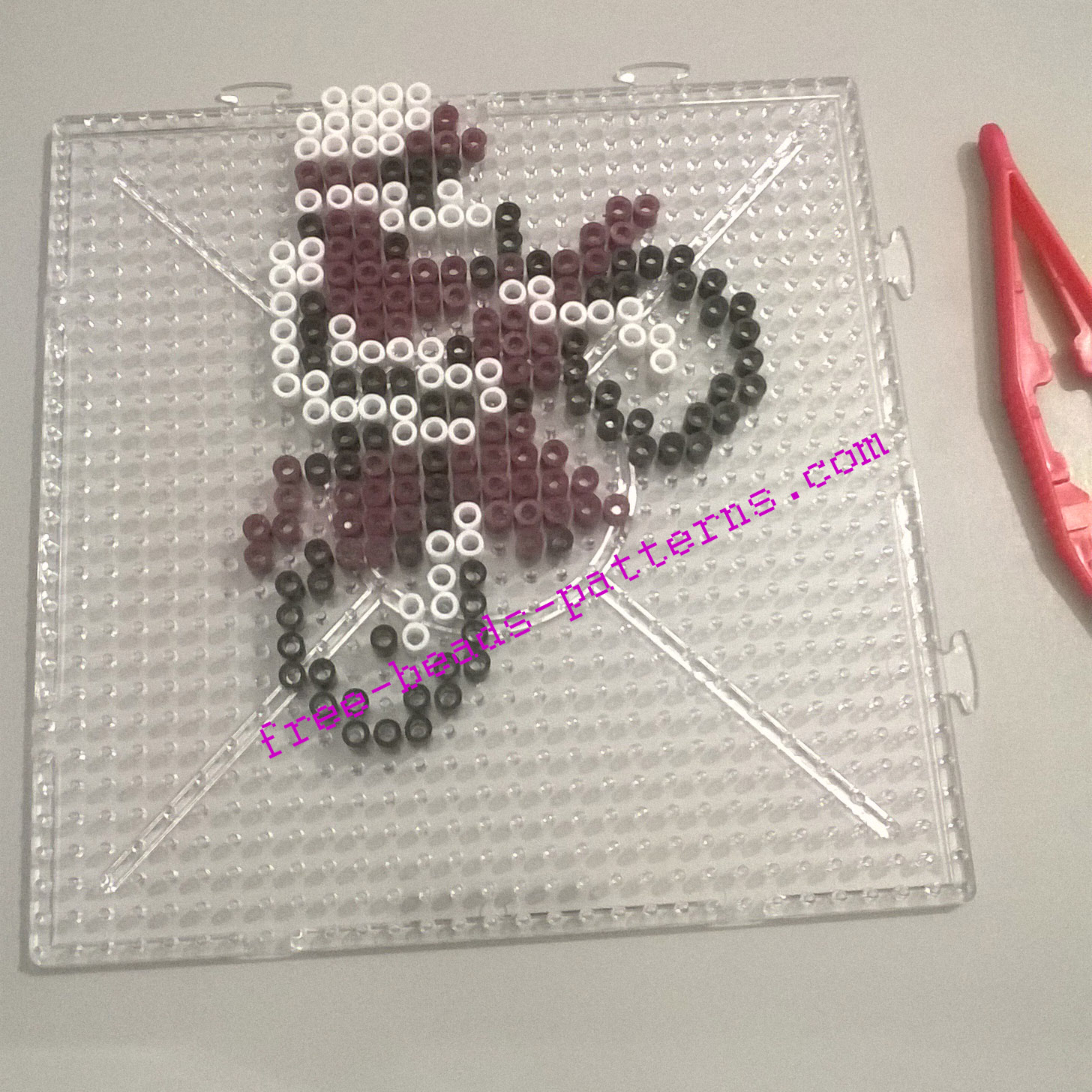 Excitebike 2D perler beads on pedestal work photos (1)