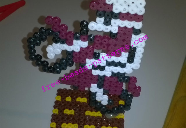 Excitebike 2D perler beads on pedestal work photos (2)