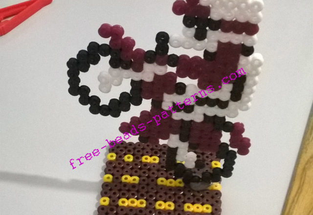 Excitebike 2D perler beads on pedestal work photos (3)