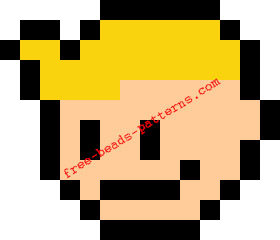 Fallout boy free perler beads melty beads pattern necklace ideal