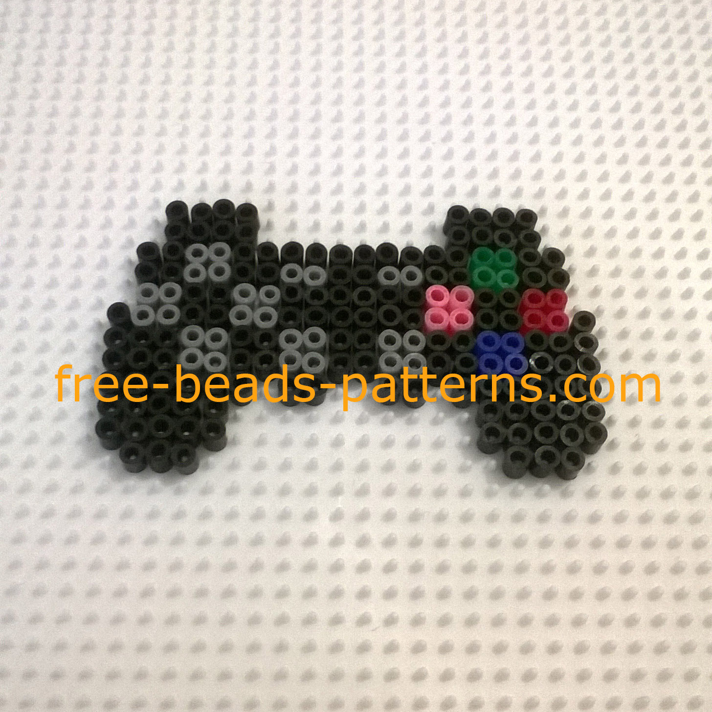 Finished work photos perler beads Hama Beads PS3 controller (1)