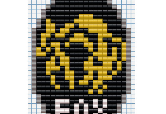 Foxhound Logo Pyssla iron beads perler beads pattern from Metal Gear Solid