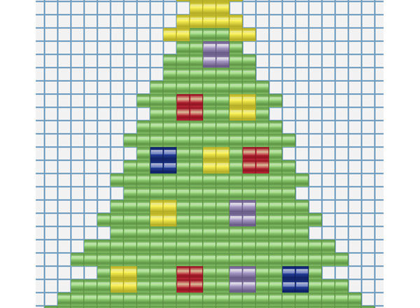Free Hama Beads pattern for children Christmas tree