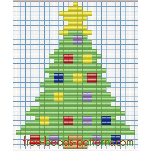 Free Hama Beads pattern for children Christmas tree