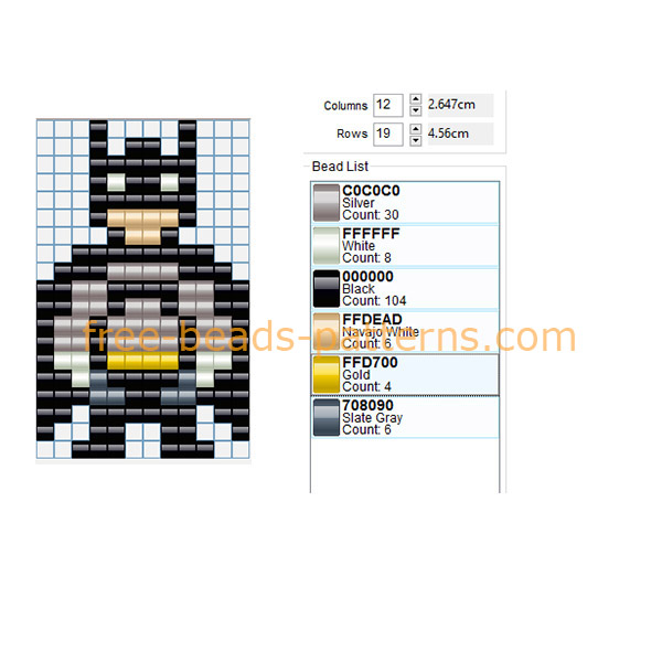 Free beads patterns Hama Beads Batman Superhero full figure boy girl necklace idea