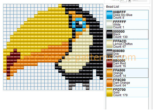 Free perler beads pattern colored toucan bird baby toys idea Hama beads Quercetti Playbox