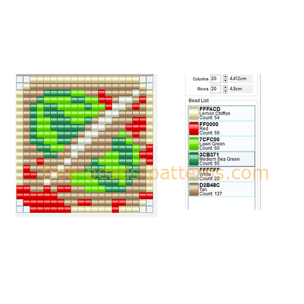 Fruit Ninja videogame logo free perler beads Hama Beads pixel beads pattern