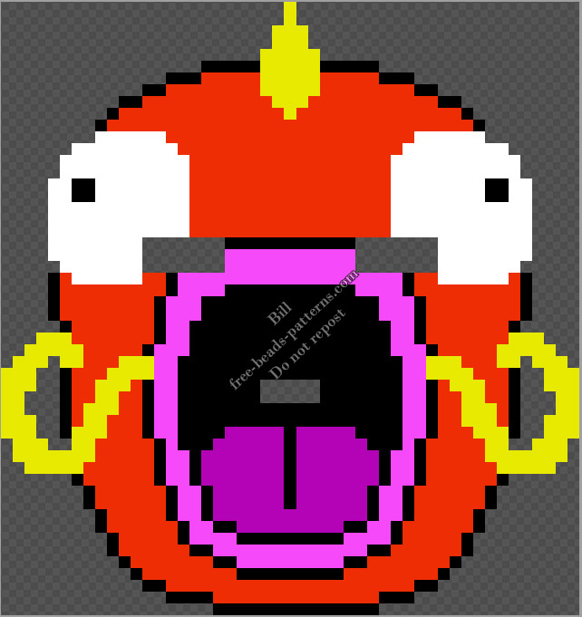 Funny wearable perler beads iron beads mask of Magikarp