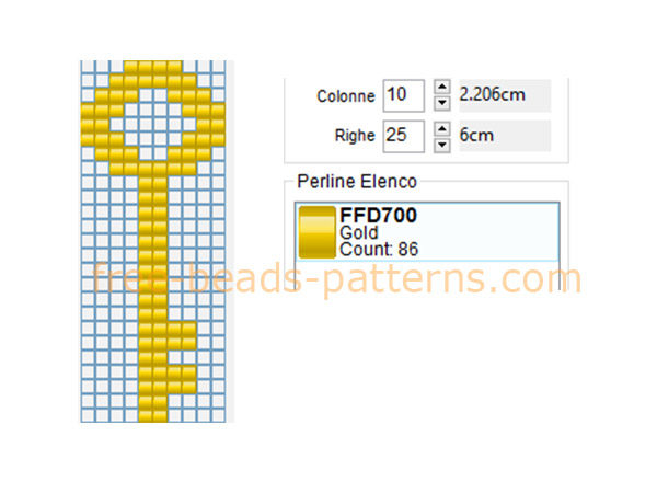 Gold key girl necklace idea free perler beads fuse beads pattern download