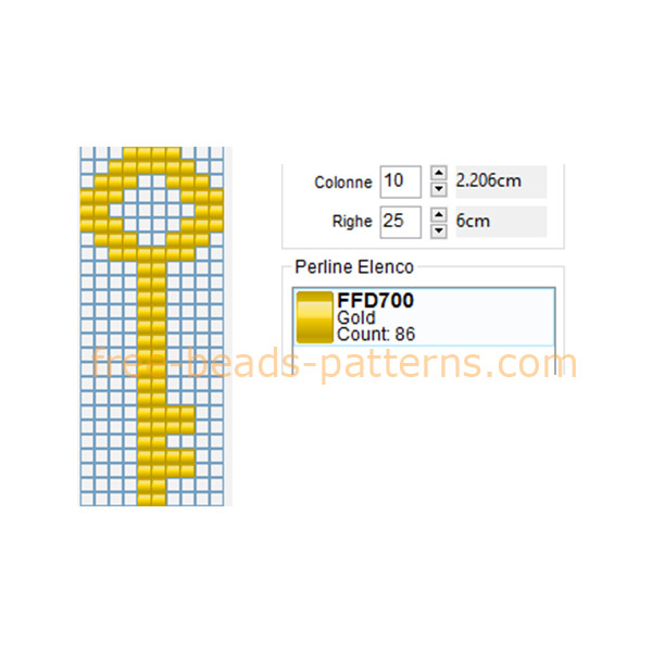 Gold key girl necklace idea free perler beads fuse beads pattern download
