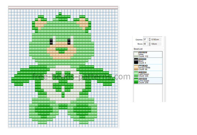 Good Luck Bear Care Bears simple perler beads designs for children