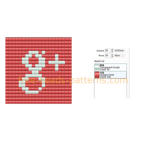 Google Plus logo free Hama Beads mini midi Pyssla iron beads pattern design