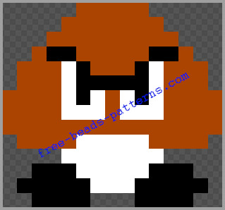 Goomba free perler beads hama beads pattern