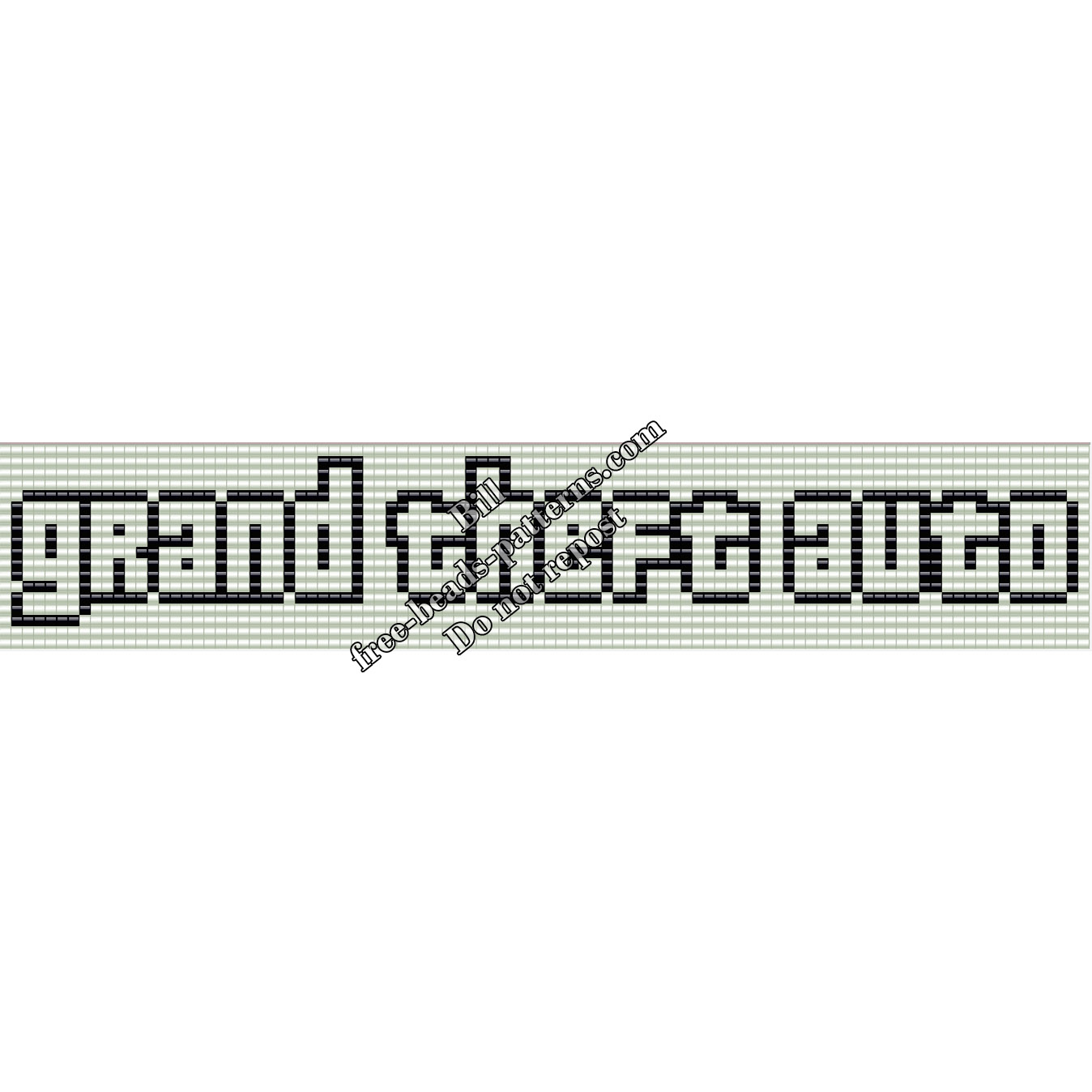 Grand Theft Auto logo free perler beads pattern (1)