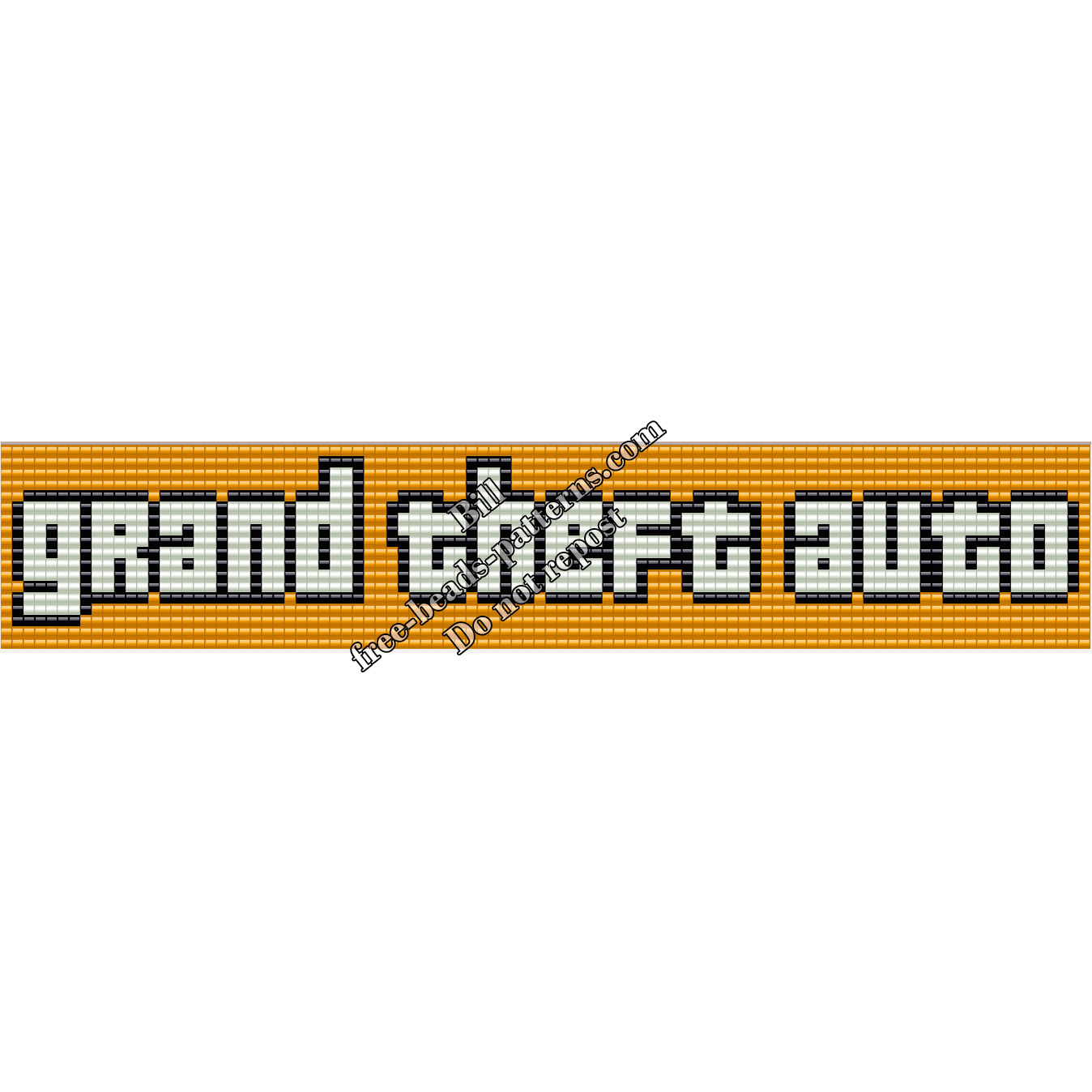Grand Theft Auto logo free perler beads pattern (2)