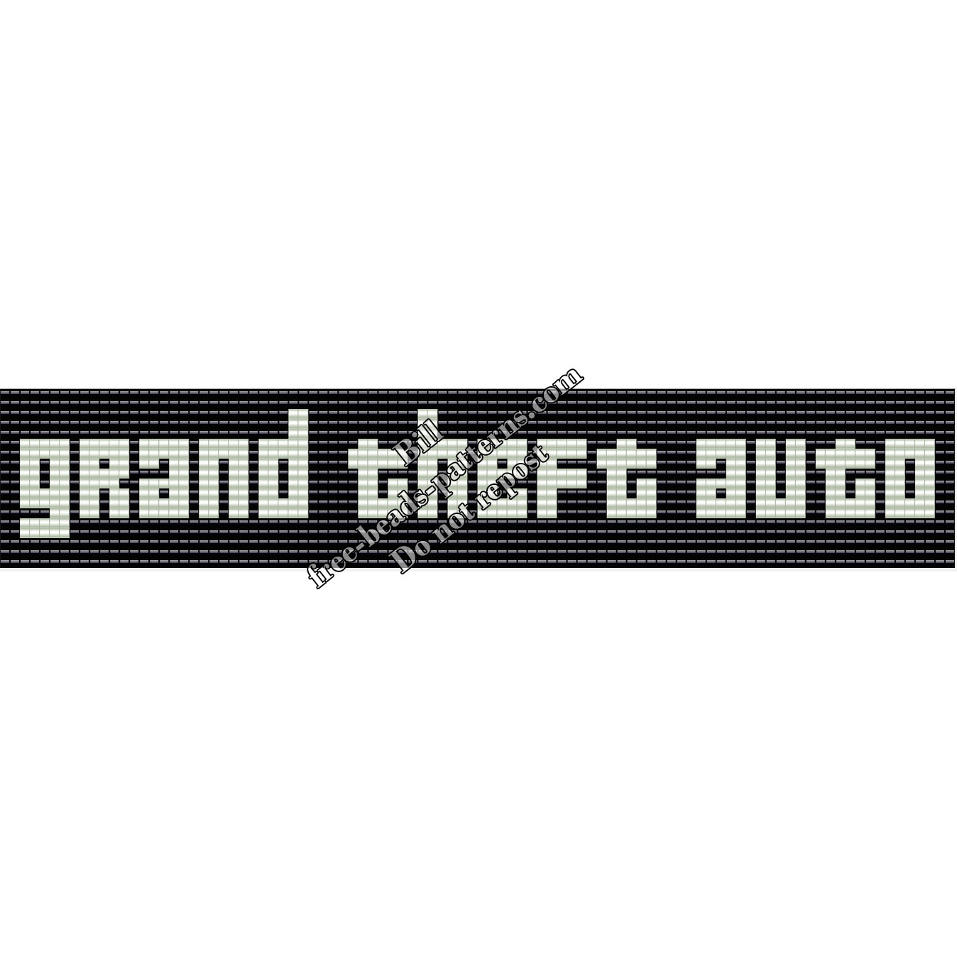 Grand Theft Auto logo free perler beads pattern (3)