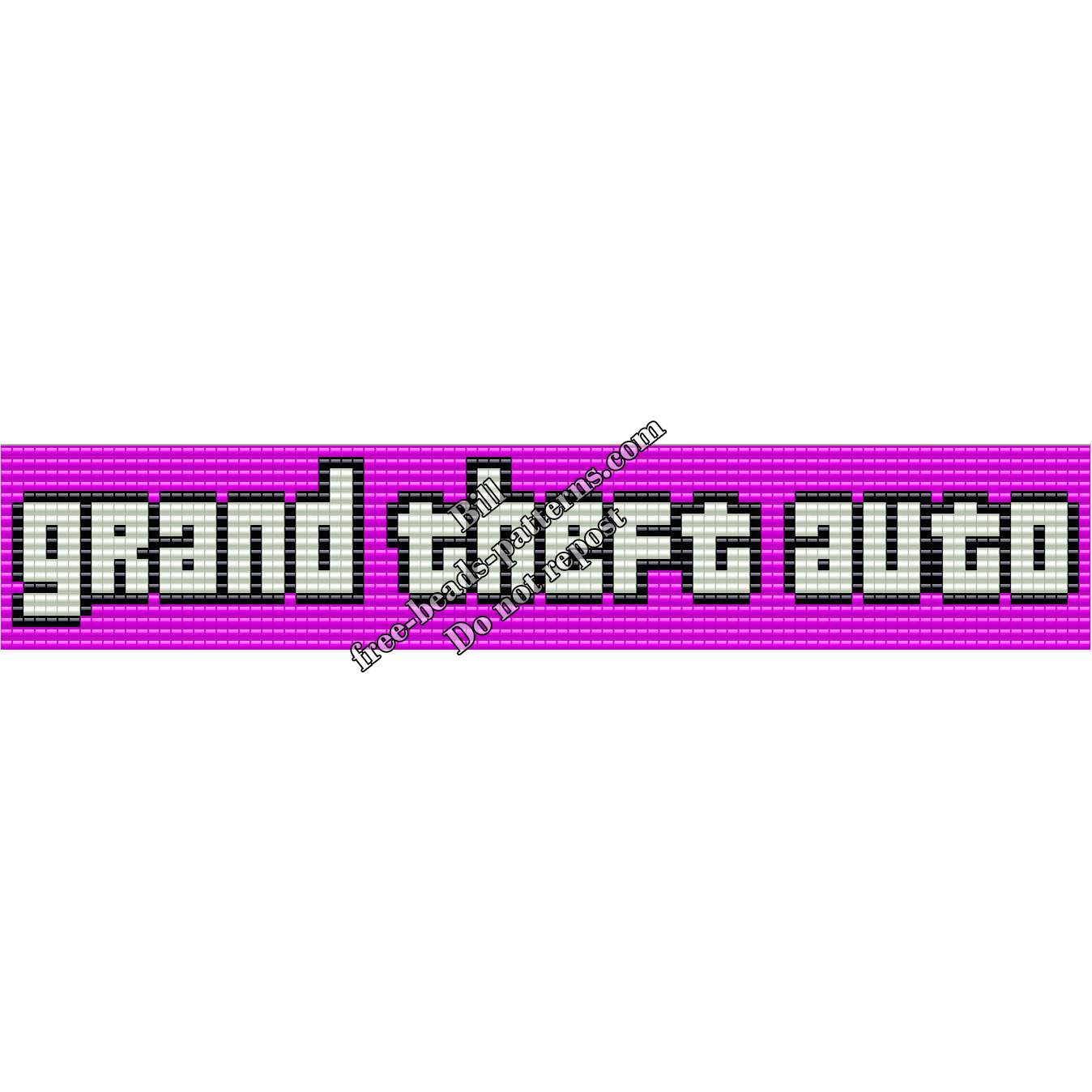 Grand Theft Auto logo free perler beads pattern (4)