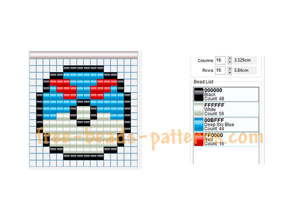 Great Ball Pokemon free beads pattern download Hama Beads pixel beads 14 x 14