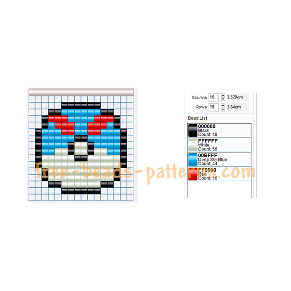 Great Ball Pokemon free beads pattern download Hama Beads pixel beads 14 x 14