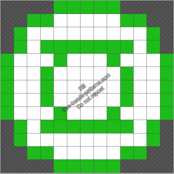 Green Lantern logo free DC Heroes pattern Perler Beads Hama Beads 13x13