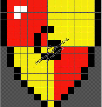 Gryffindor Hogwarts Houses Harry Potter free Hama Beads Perler pattern 15x18