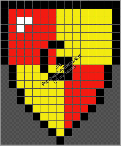 Gryffindor Hogwarts Houses Harry Potter free Hama Beads Perler pattern 15x18