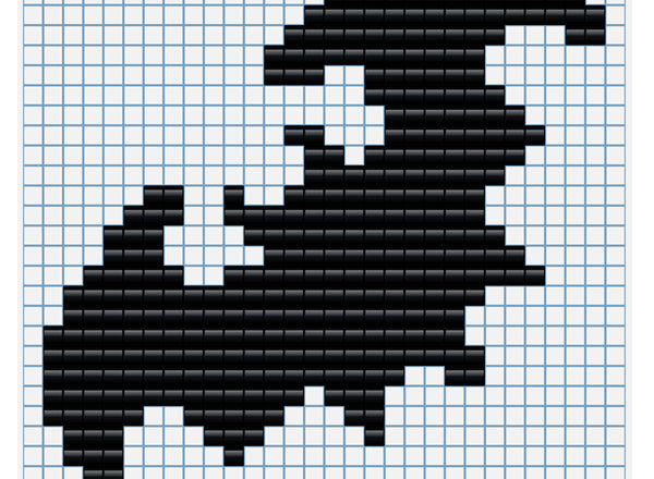 Halloween bat free perler beads Pyssla pattern for children