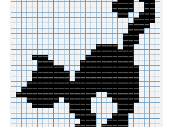 Halloween black cat free Hama Beads fuse beads pattern for children