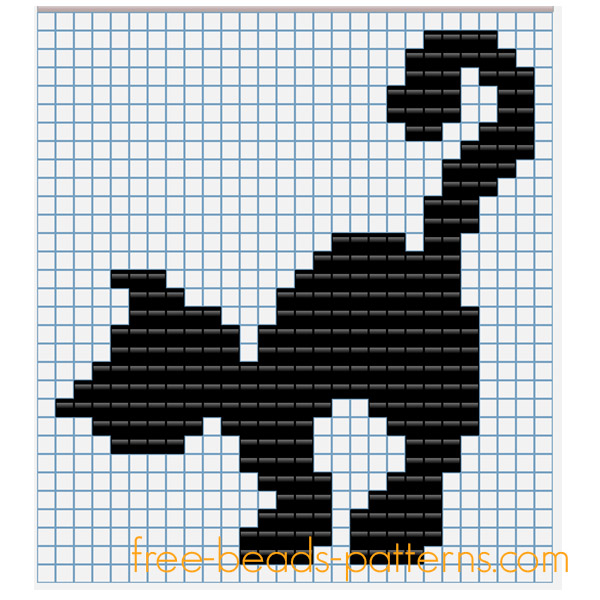 Halloween black cat free Hama Beads fuse beads pattern for children