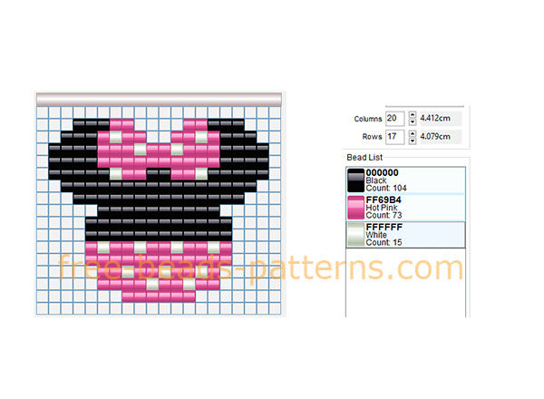 Hama Beads fuse beads logo with Disney Minnie Mouse keychain idea