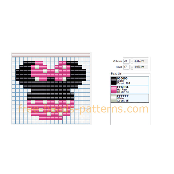 Hama Beads fuse beads logo with Disney Minnie Mouse keychain idea