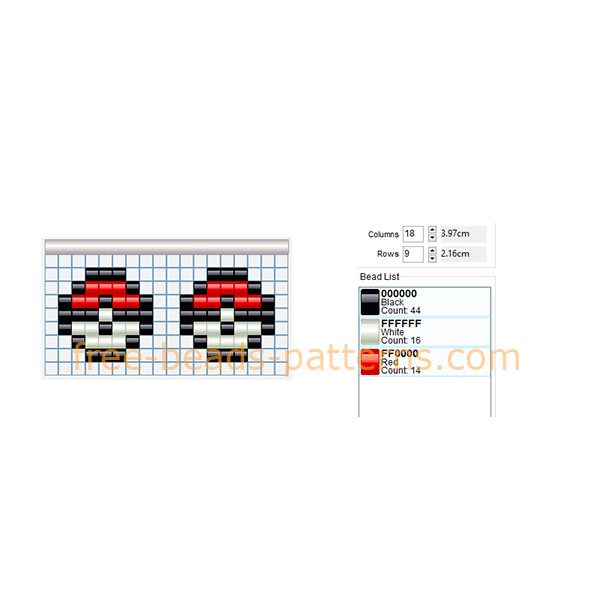 Hama beads earrings with pokeball for girls