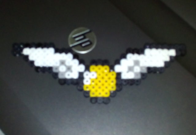 Harry Potter Golden Snitch perler beads work photo