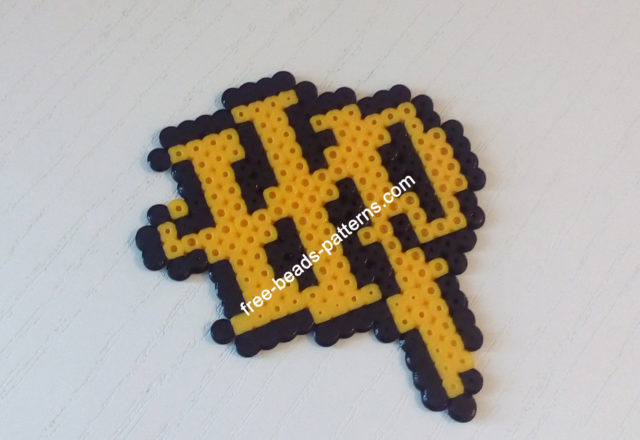 Harry Potter yellow and black logo Hama Beads Perler Artak