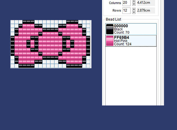 Hello Kitty pink bow free small perler beads pattern Hama Beads necklace idea