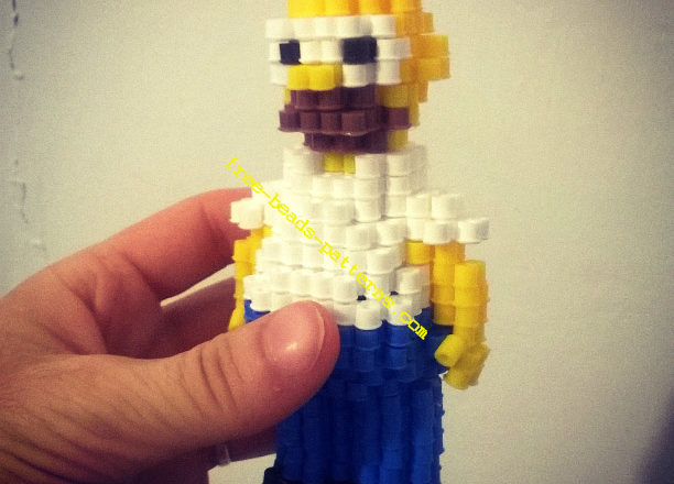 Homer Simpson 3D Hama Beads perler beads pixelart work photos (6)