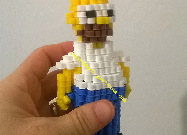 Homer Simpson 3D Hama Beads perler beads pixelart work photos (7)
