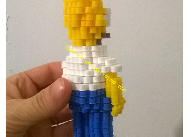 Homer Simpson 3D Hama Beads perler beads pixelart work photos (8)
