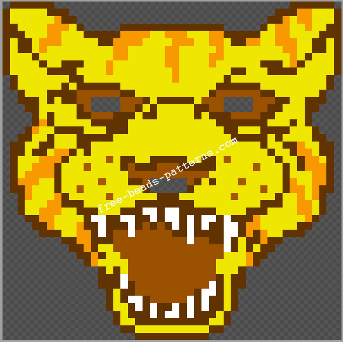 Hotline Miami Tony tiger mask perler beads wearable mask