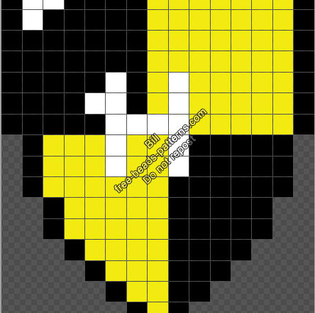 Hufflepuff Hogwarts Houses Harry Potter free Hama Beads Perler pattern 15x18