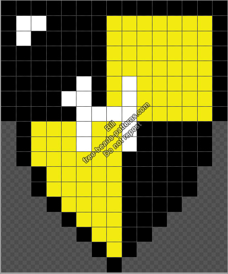 Hufflepuff Hogwarts Houses Harry Potter free Hama Beads Perler pattern 15x18